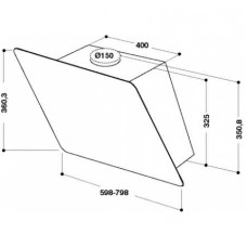 Hota decorativa Whirlpool AKR 039 G BL 80cm